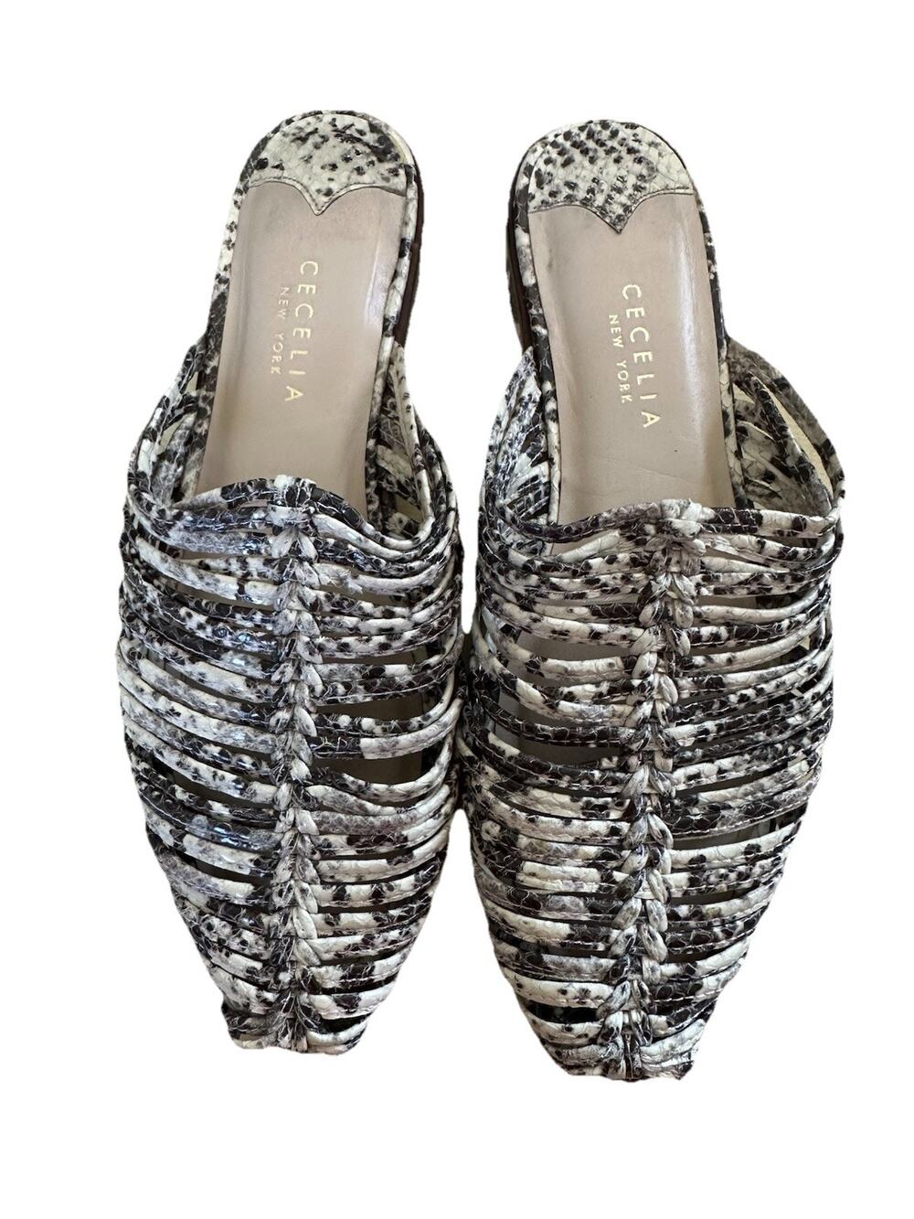 Cecelia New York Gloria Slip On Shoes Women’s Size 8.5 Reptile Mules Slides